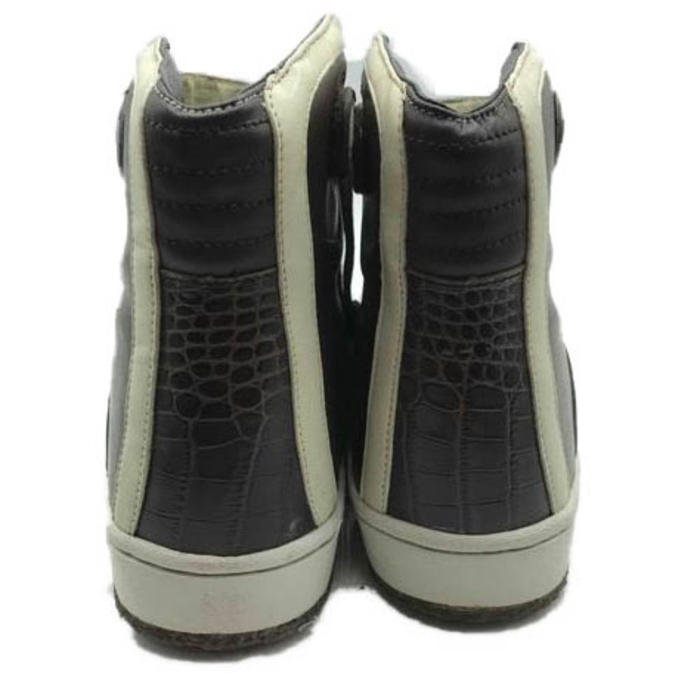 Limited Edition Hennessy x Jhung Yuro Sneakers Sz 10 Brown White Leather Hi Top - Picture 5 of 11